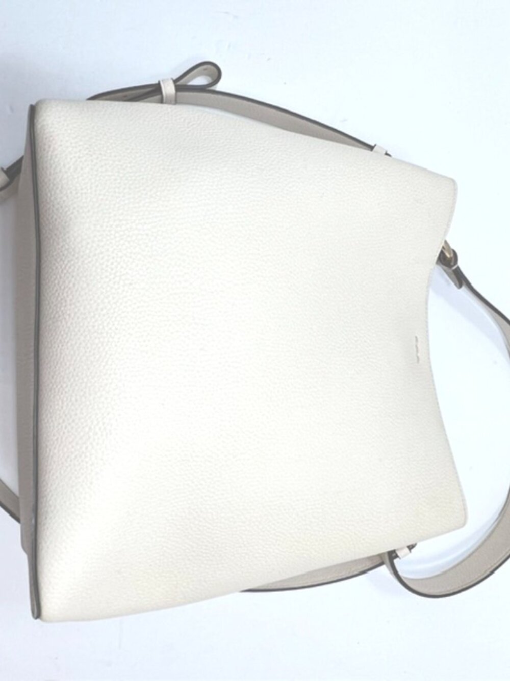 Coach Leather Town Bucket Shoulder/Crossbody Bag w/Detachable Strap in Chalk - Picture 11 of 11